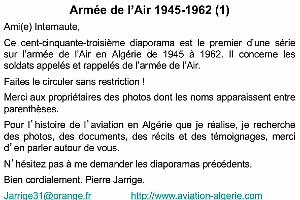 153 ARMEE DE L'AIR EN ALGERIE 1945-1962